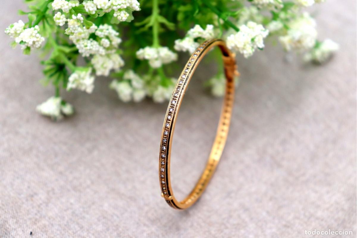 Joyeria: Pulsera de oro blanco de 19,2K con diamantes. - Foto 1