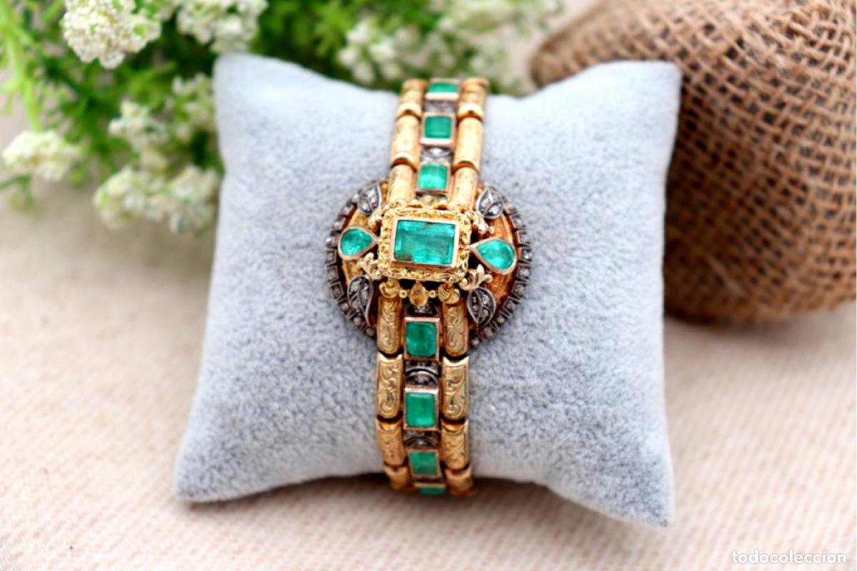 Joyeria: Pulsera de oro blanco de 19,2K con diamantes. - Foto 8