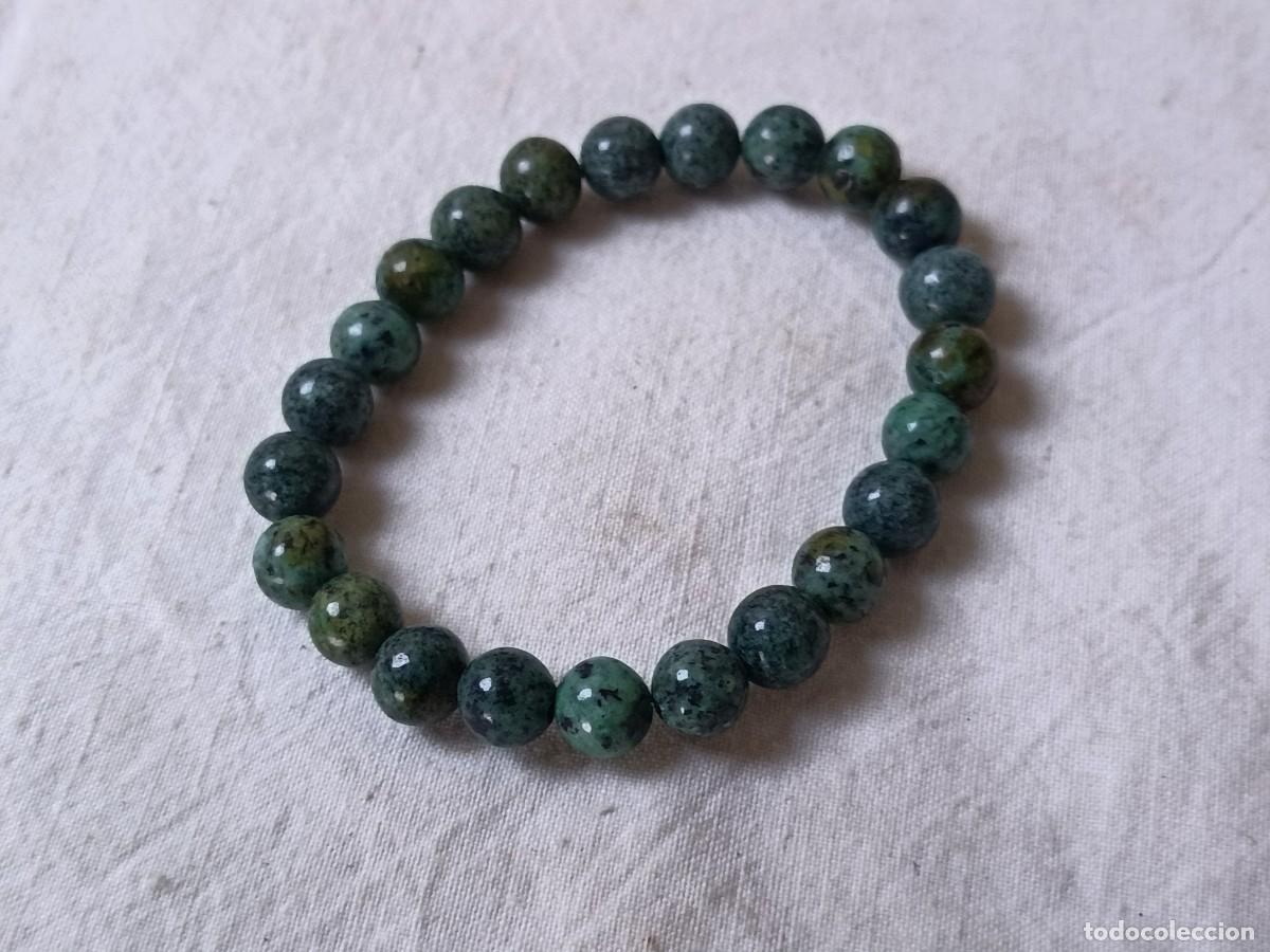 Schmuck: Pulsera de gemas pulidas, Jade