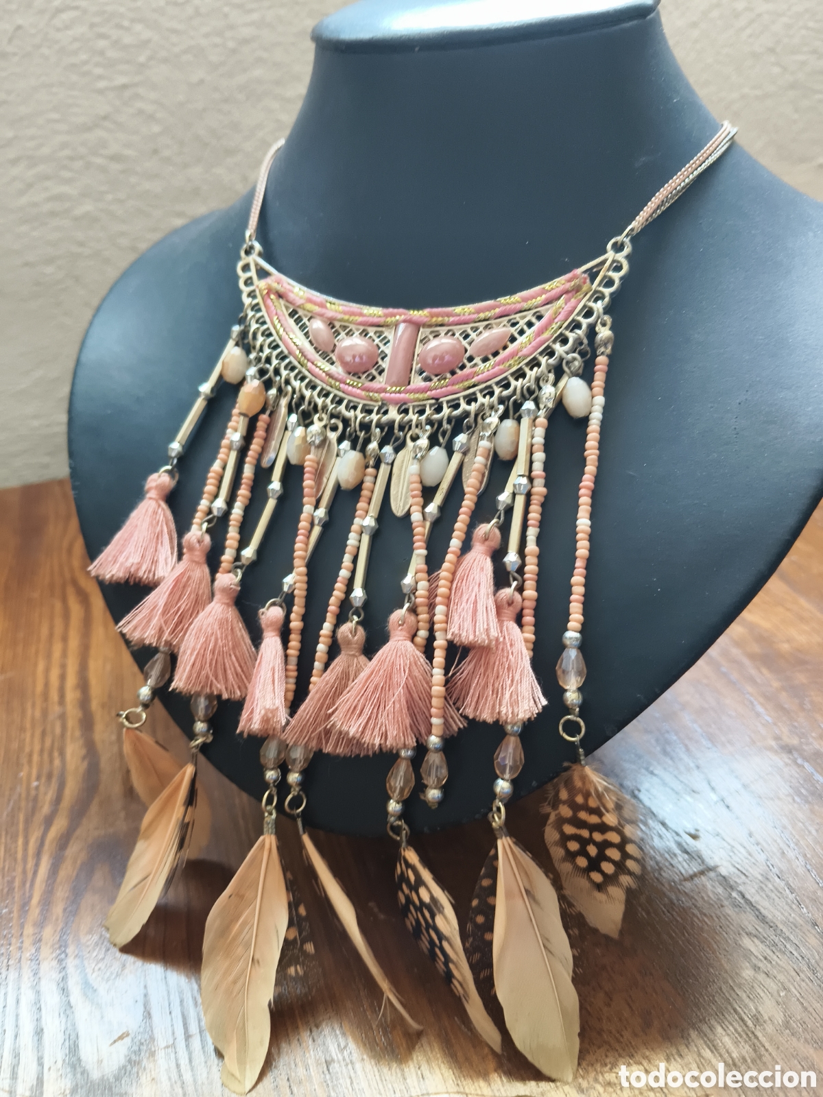 Joyeria: Bonito collar &eacute;tnico con plumas - Foto 3