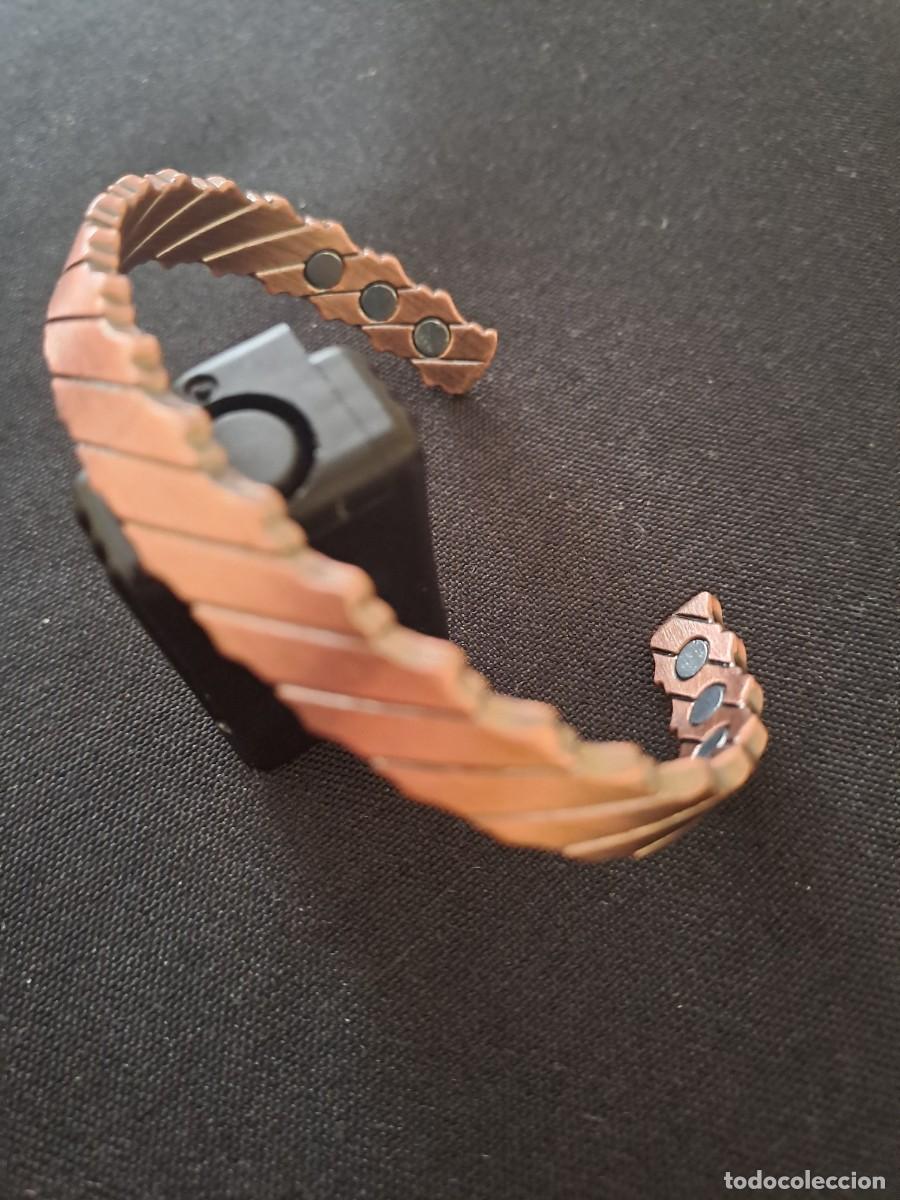 Gioielleria: Pulsera de cobre magn&eacute;tica y ajustable con dise&ntilde;o trenzado, nueva