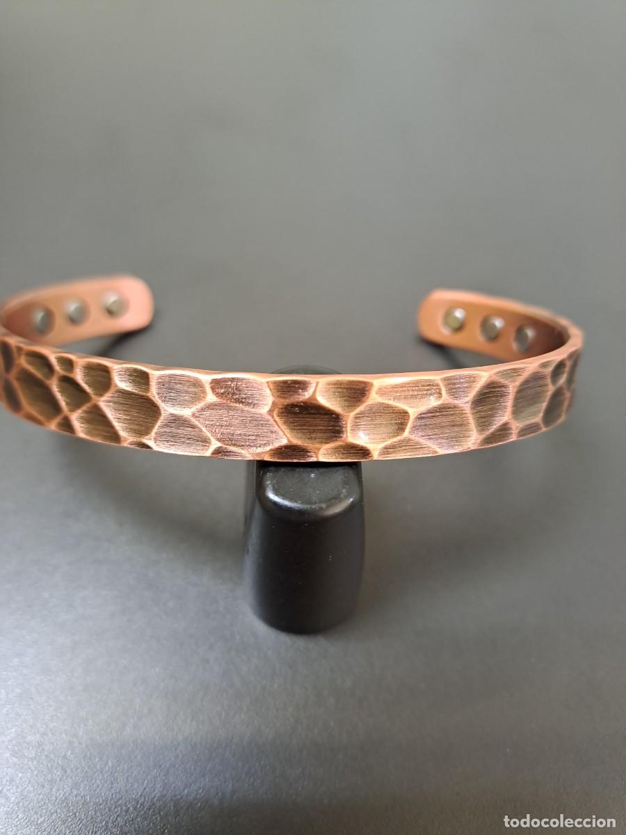 Joyeria: Pulsera magn&eacute;ica de cobre dise&ntilde;o lava solidificada, nueva