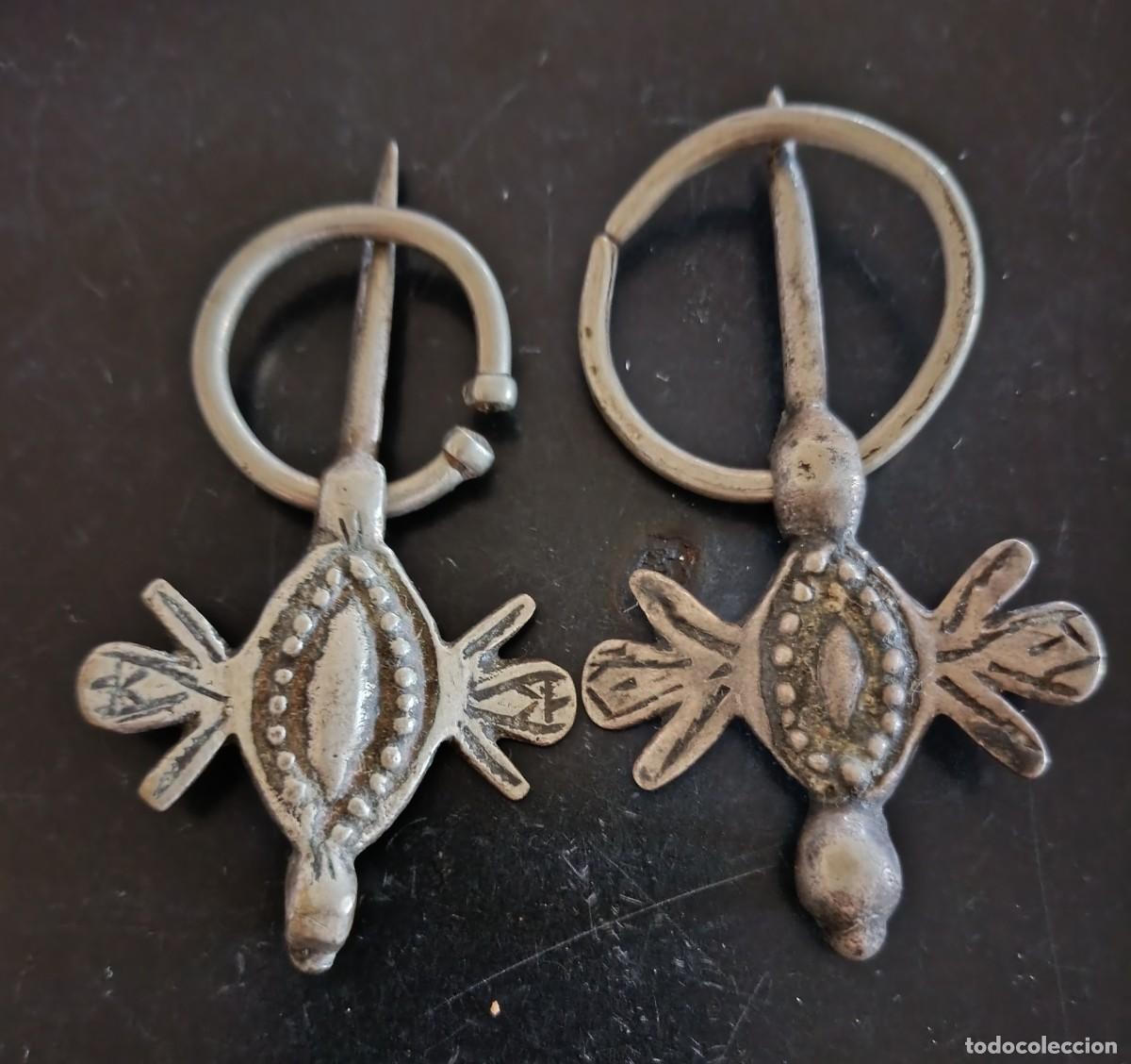 Jewelry: PAREJA DE F&Iacute;BULAS BEREBER DE PLATA. 7.30 * 4.00 CMS. 19.34 GRAMOS + 7.30 * 4.00 CMS. 21.44 GRAMOS.