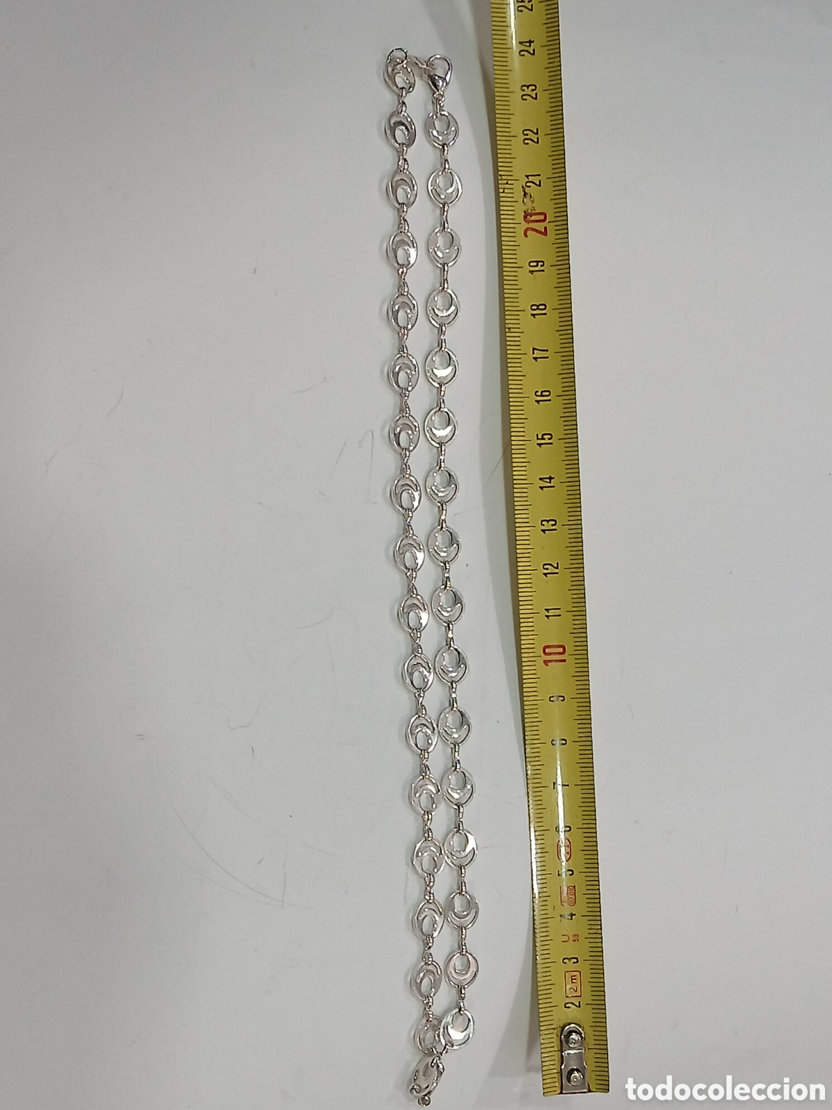 Joyeria: Gargantilla de metal plateado. (L57) - Foto 4