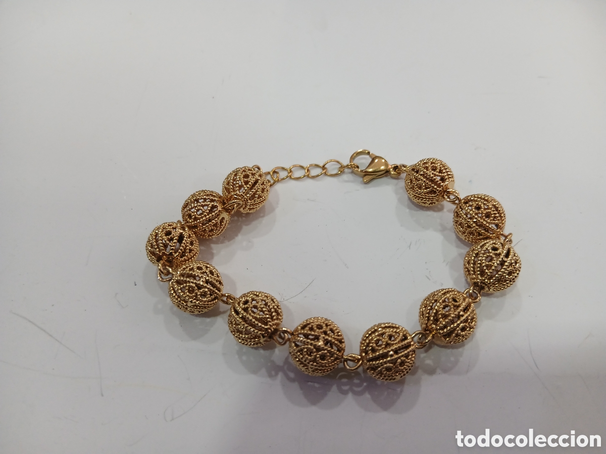 Joyeria: Pulsera dorada con filigrana. (L57) - Foto 2