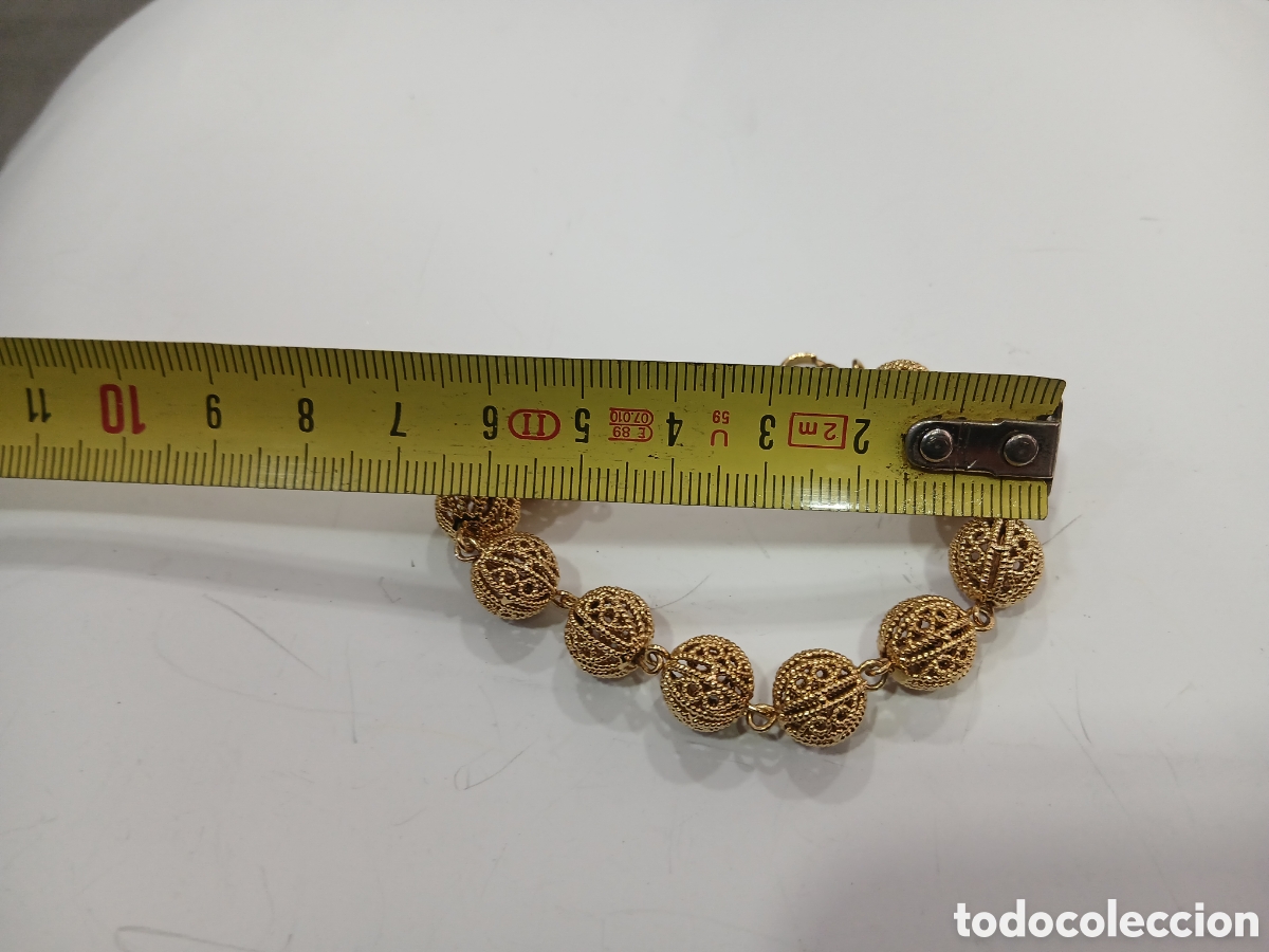 Joyeria: Pulsera dorada con filigrana. (L57) - Foto 3