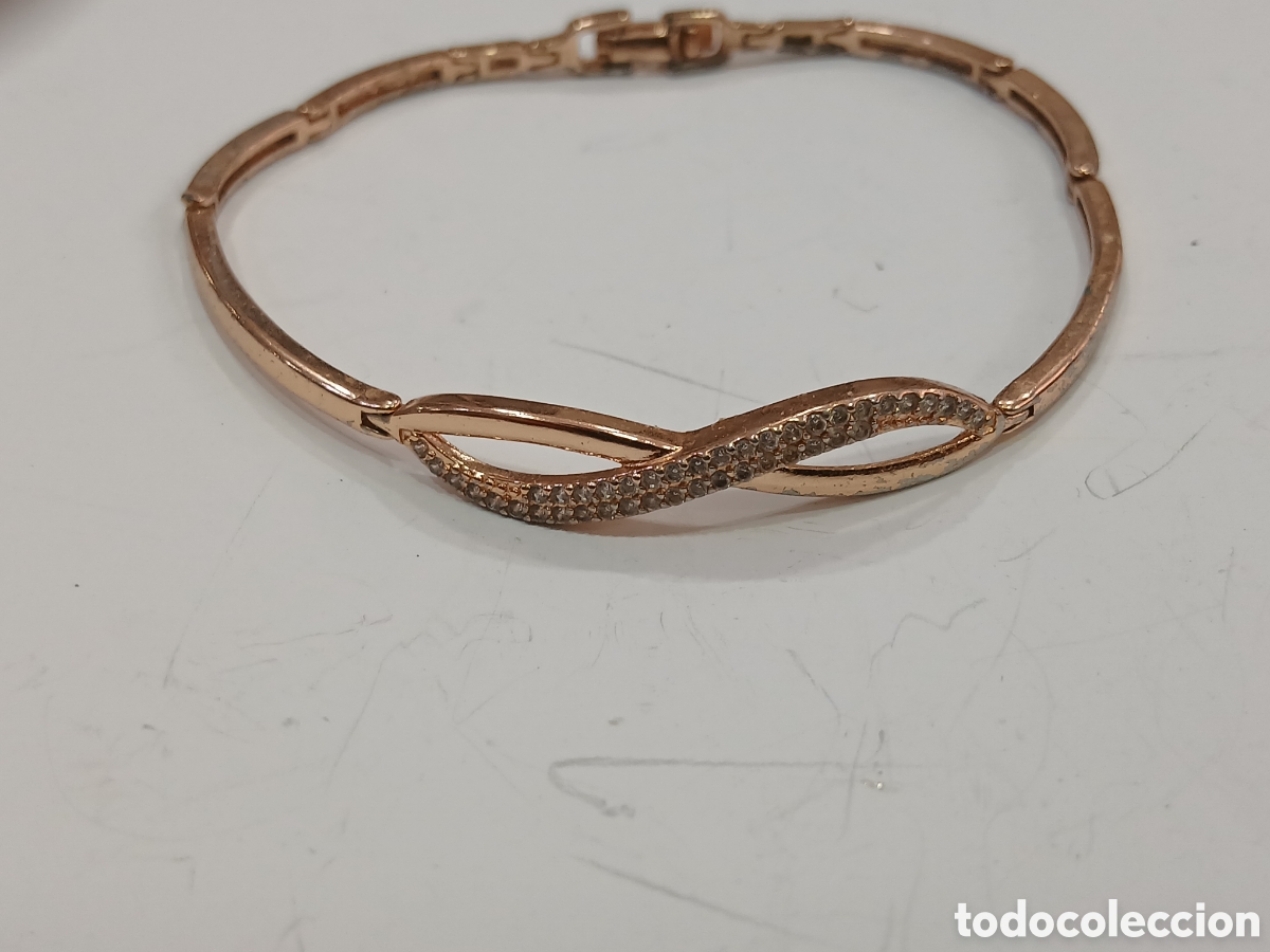 Joyeria: Pulsera dorada con pedreria. (L57) - Foto 3