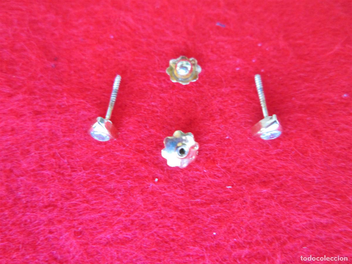 Joyeria: PENDIENTES DE ORO DE 18 KLTS. TRIANGULAR CON CIRCONITA INCRUSTADA - SIN ESTRENAR - Foto 3