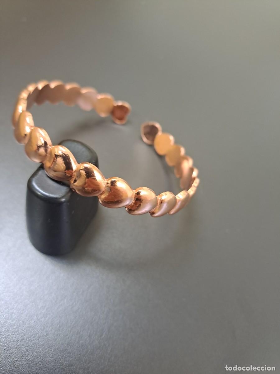 Gioielleria: Pulsera de cobre dise&ntilde;o de corazones unidos, nueva