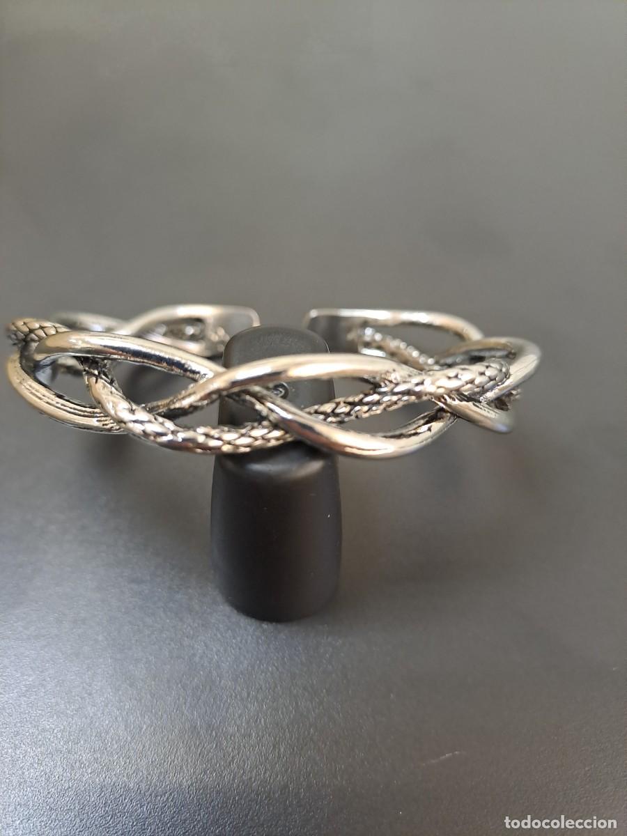 Joyeria: Pulsera met&aacute;lica trenzada ajustable, nueva