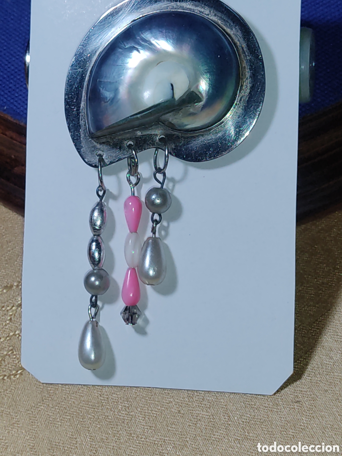 Joyeria: Antiguo broche caracol de perla filipina,caracol de n&aacute;car.