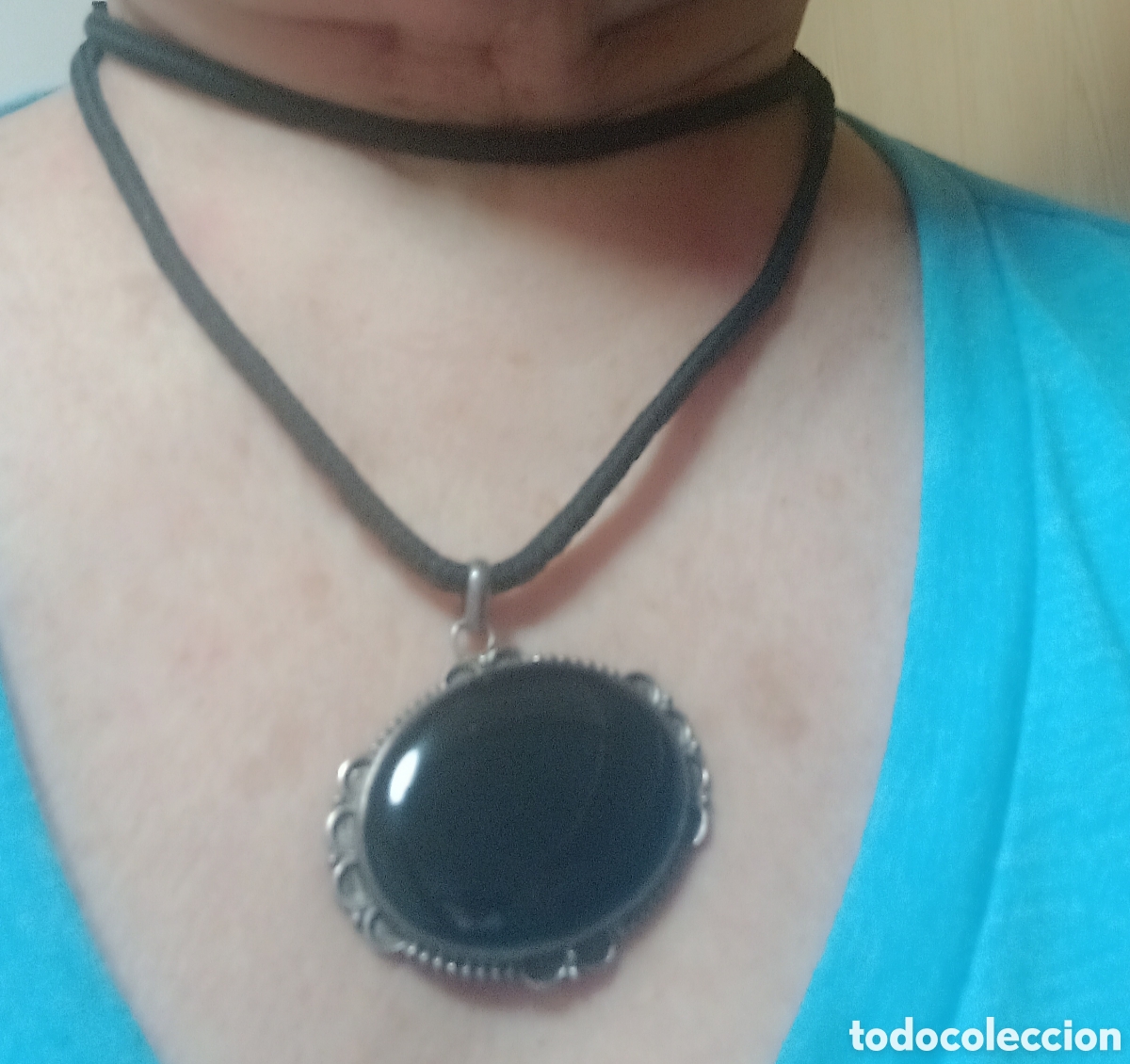 Joyeria: Collar de plata y onix antiguo - Foto 2