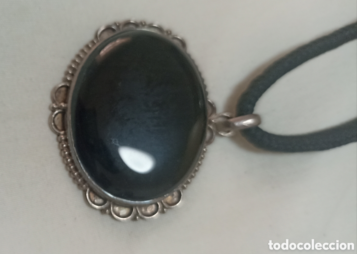 Joyeria: Collar de plata y onix antiguo - Foto 3