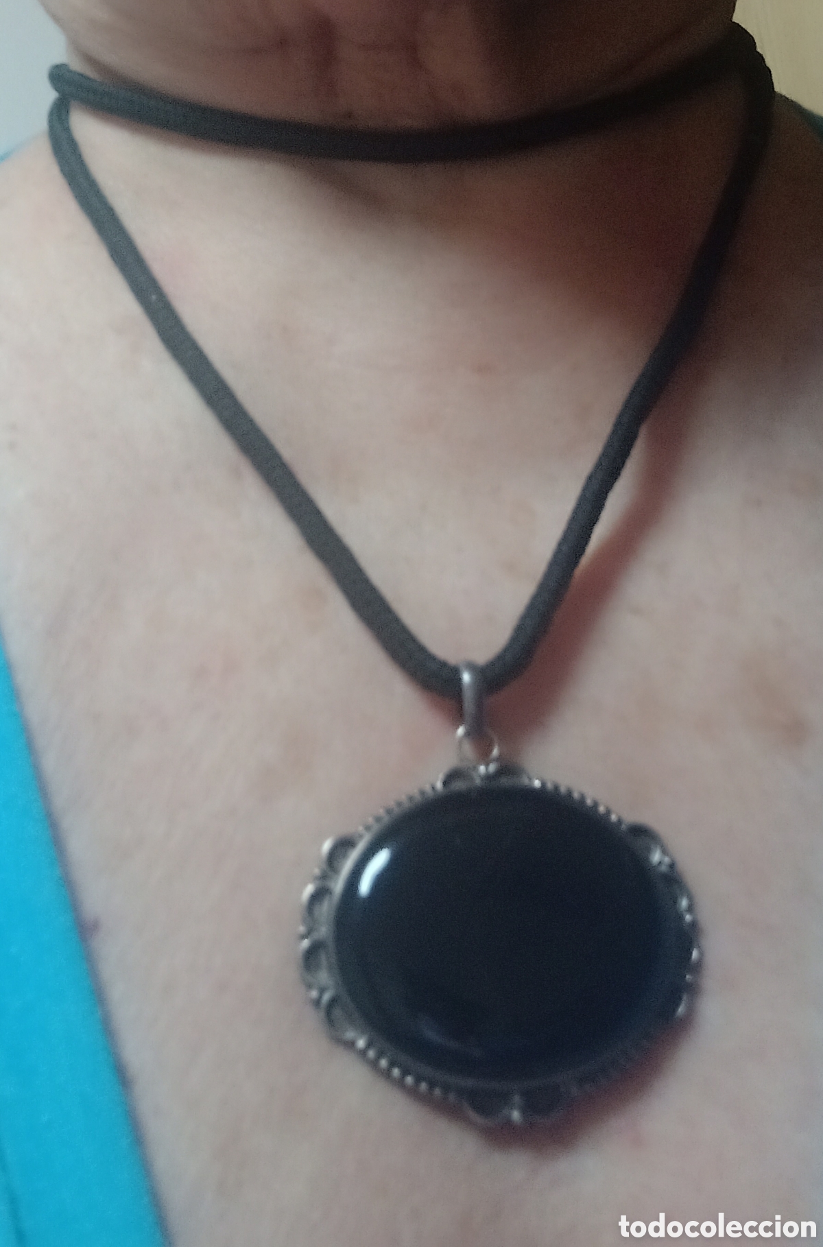 Joyeria: Collar de plata y onix antiguo - Foto 1