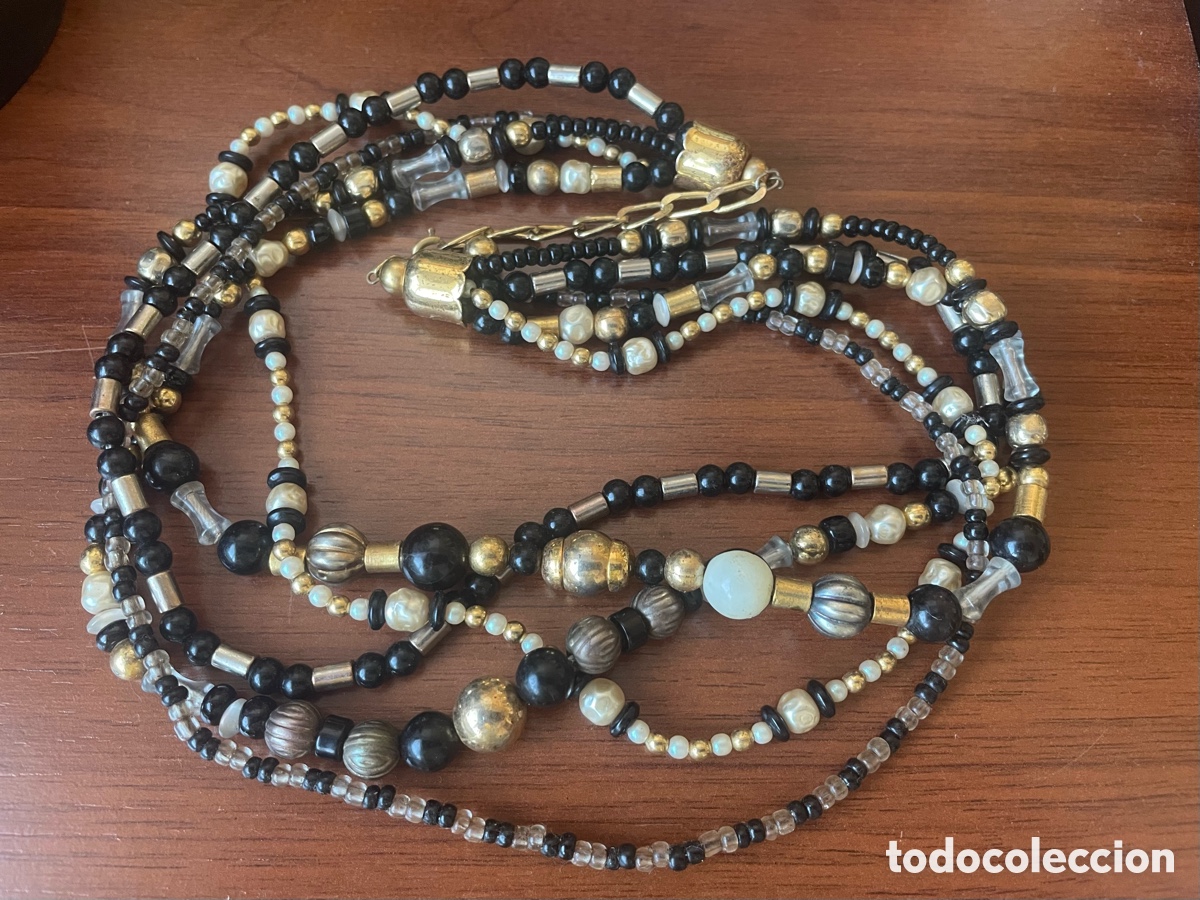 Joalharia: collar vintage con perlas,cristales y adornos
