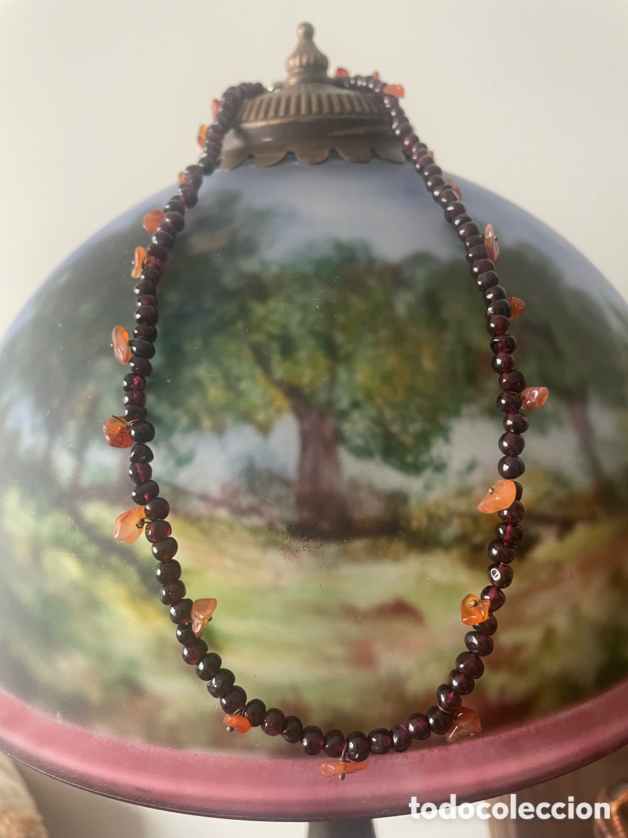 Joyeria: collar de granate con piedras
