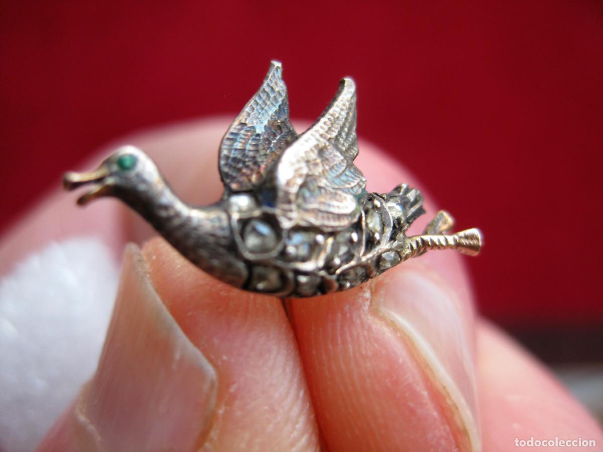 Schmuck: ALFILER- BROCHE DE ORO 18 KILATES BICOLOR CON CIRCONITAS Y PIEDRAS SEMIPRECIOSAS - PATO