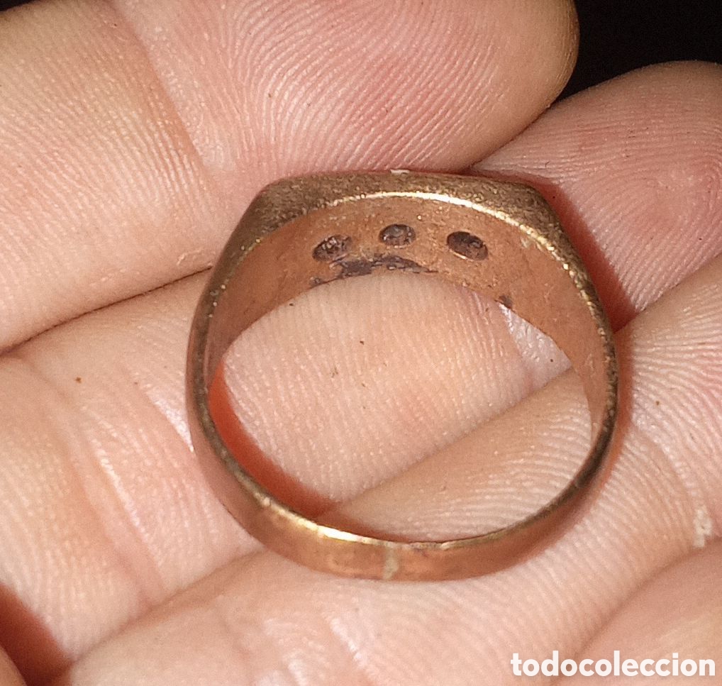 Joyeria: ANILLO ANTIGUO CON TRES PIEDRAS - Foto 2