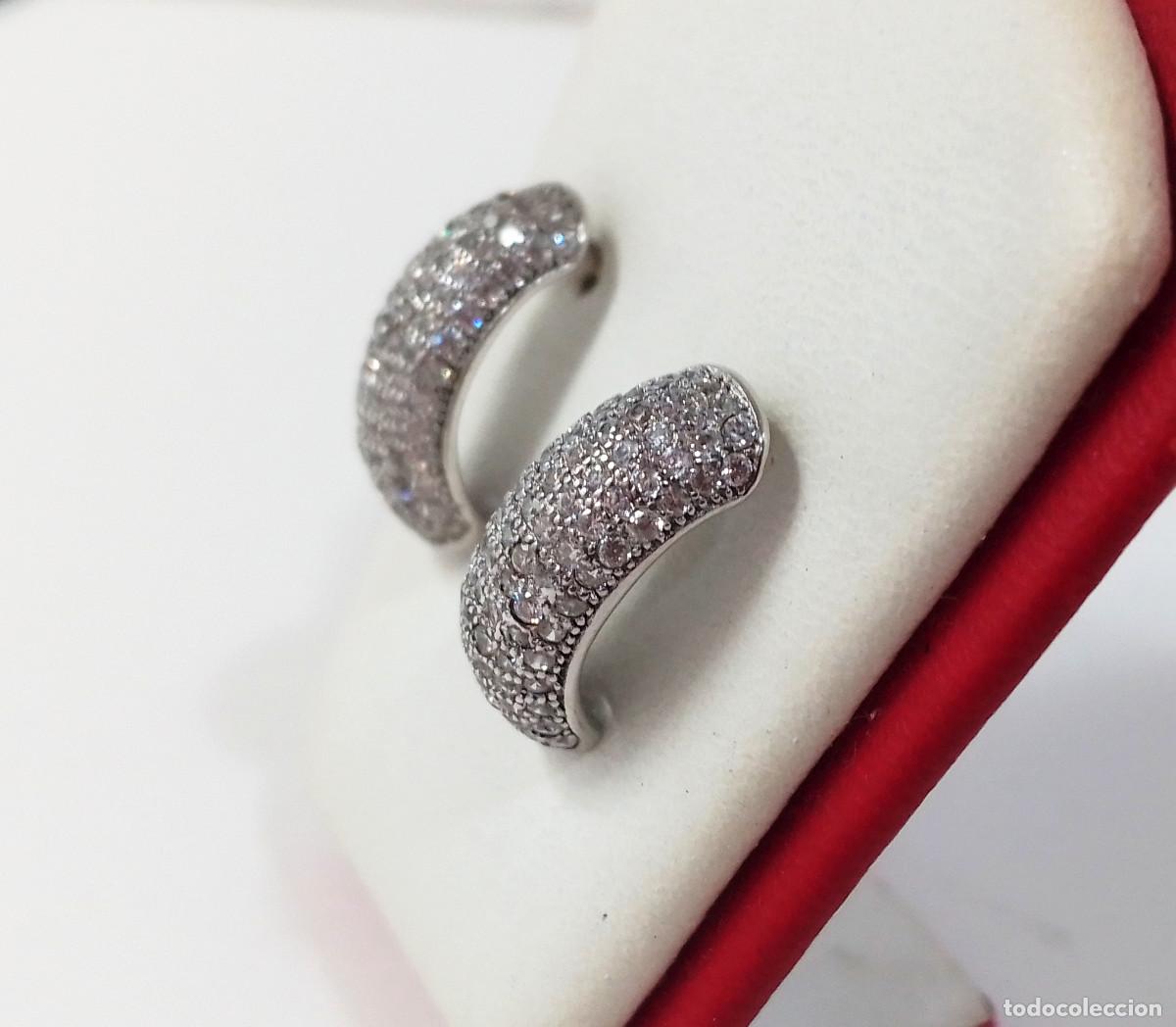 Joyeria: Pendientes de plata de ley con pav&eacute; de circonitas - Foto 3