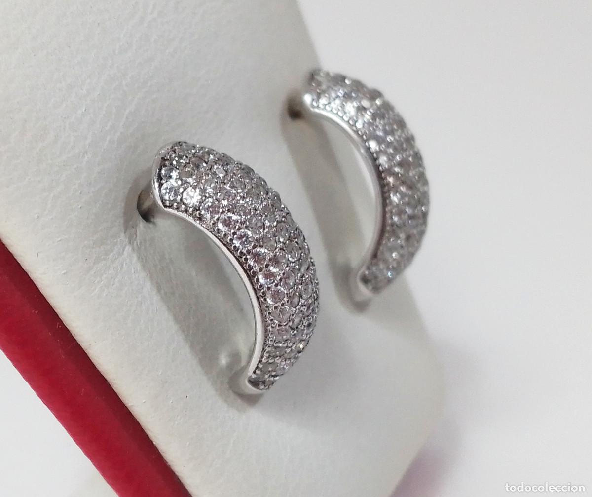 Joyeria: Pendientes de plata de ley con pav&eacute; de circonitas - Foto 4