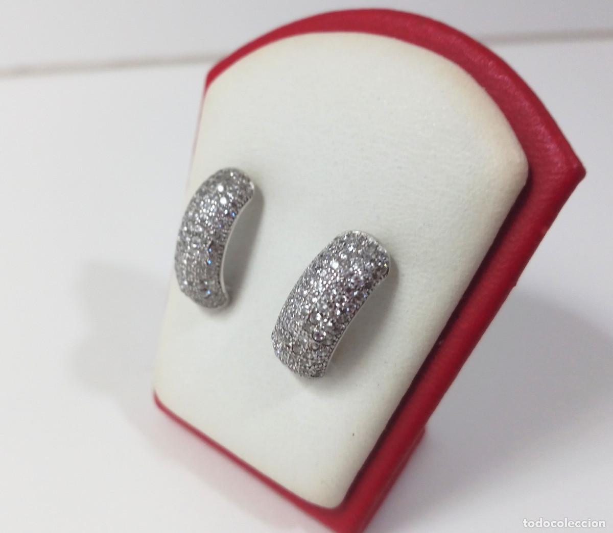 Joyeria: Pendientes de plata de ley con pav&eacute; de circonitas - Foto 5