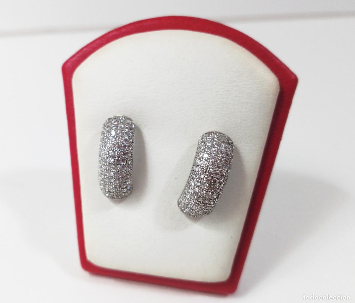Joyeria: Pendientes de plata de ley con pav&eacute; de circonitas - Foto 6