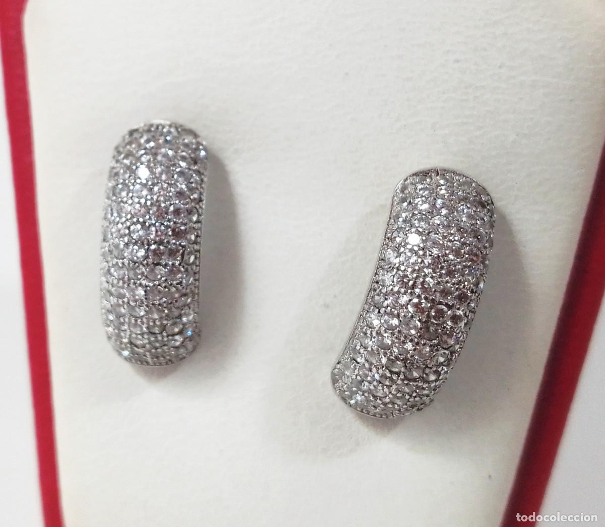 Joyeria: Pendientes de plata de ley con pav&eacute; de circonitas - Foto 2