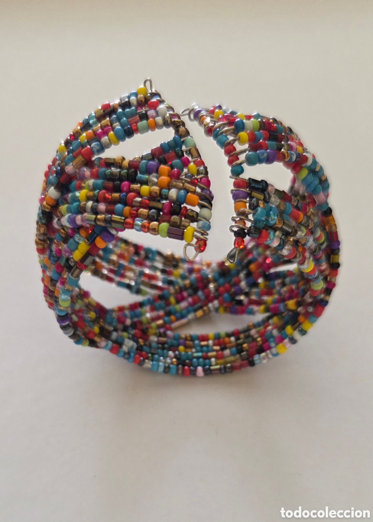 Joyeria: Brazalete R&iacute;gido Artesanal Multicolor &ndash; Estilo Boho / &Eacute;tnico (Impecable)