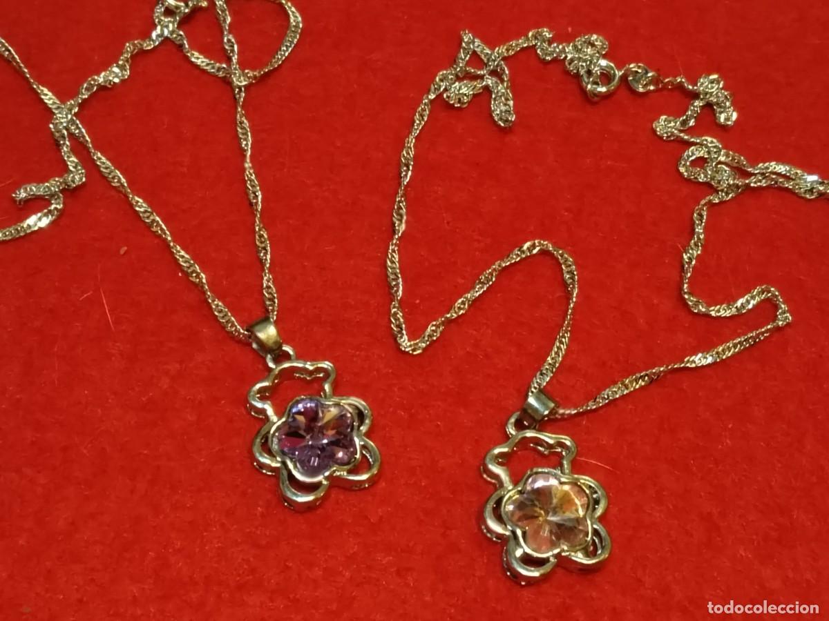 Joaillerie: CONJUNTO DE 2 COLLARES CON COLGANTE OSITO TOUS CHAPADA EN PLATA Y CIRCONITA ROSA Y LILA