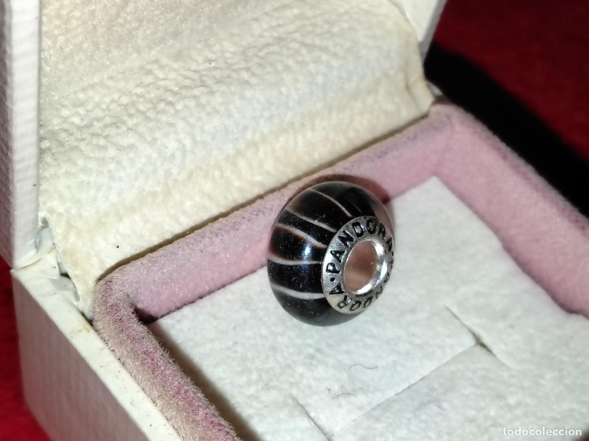 Joyeria: 1 CHARM DE PANDORA CON DIJE DE PLATA 925 Y CRISTAL DE MURANO PRECIOSO (VINTAGE)