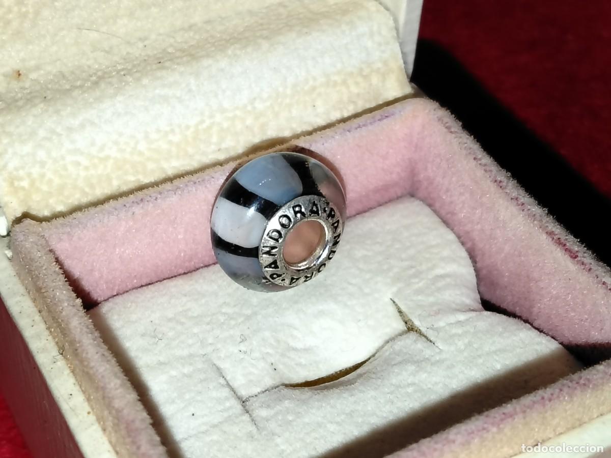 Joalharia: 1 CHARM DE PANDORA CON DIJE DE PLATA 925 Y CRISTAL DE MURANO PRECIOSO (VINTAGE)