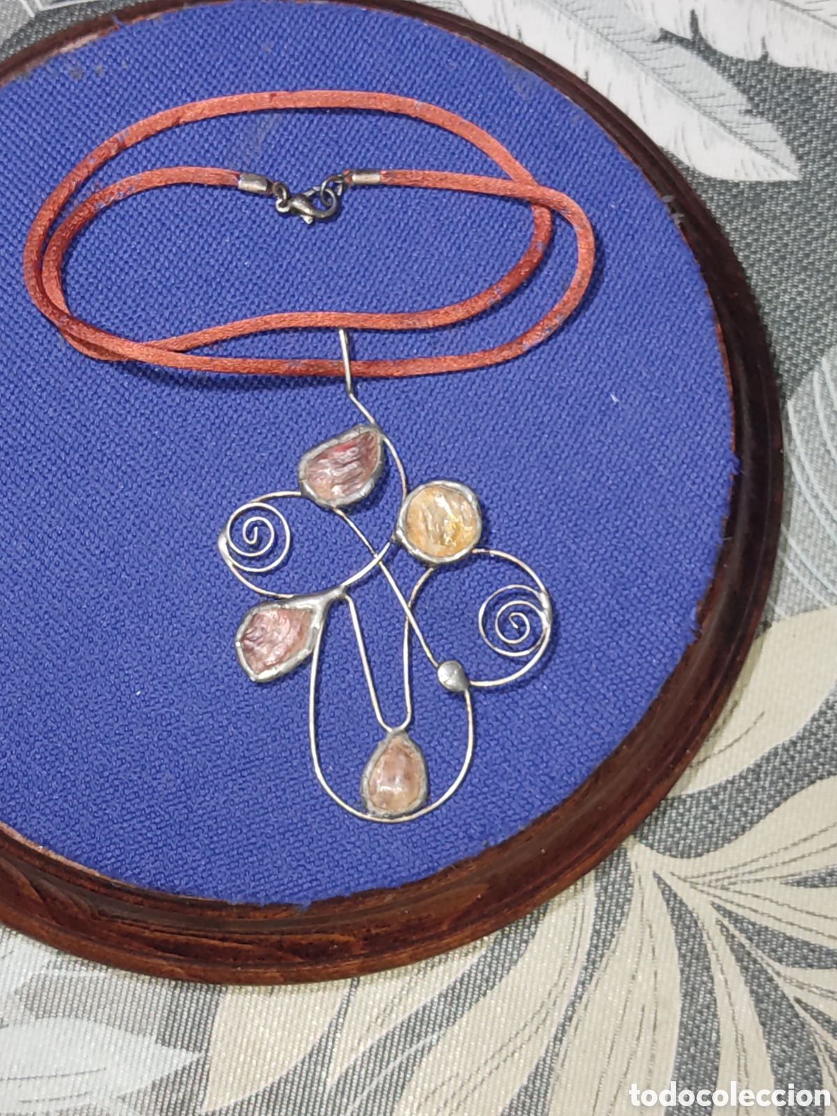 Joyeria: Collar & Colgante abstracto artesanal.Vintage.