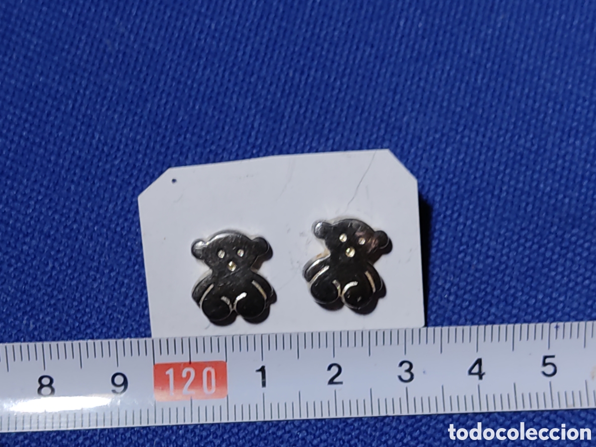 Joyeria: Pendientes plateados con osito.*E* - Foto 3
