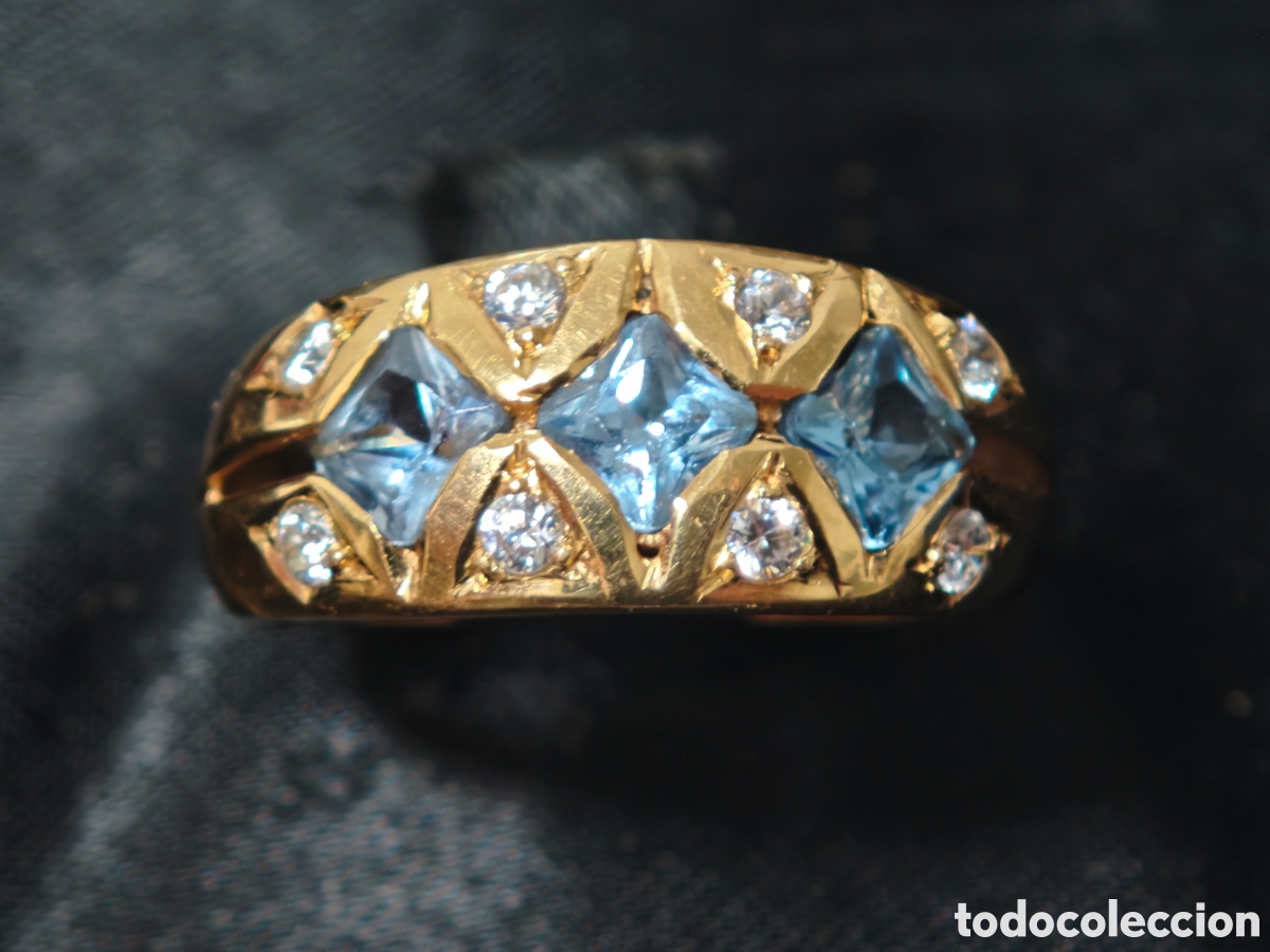 Joyeria: ANILLO ORO 18 K CON TOPACIOS Y CIRCONITAS - Foto 1
