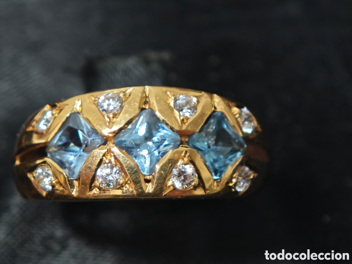 Joyeria: ANILLO ORO 18 K CON TOPACIOS Y CIRCONITAS - Foto 11