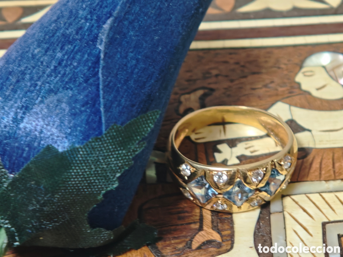 Joyeria: ANILLO ORO 18 K CON TOPACIOS Y CIRCONITAS - Foto 12