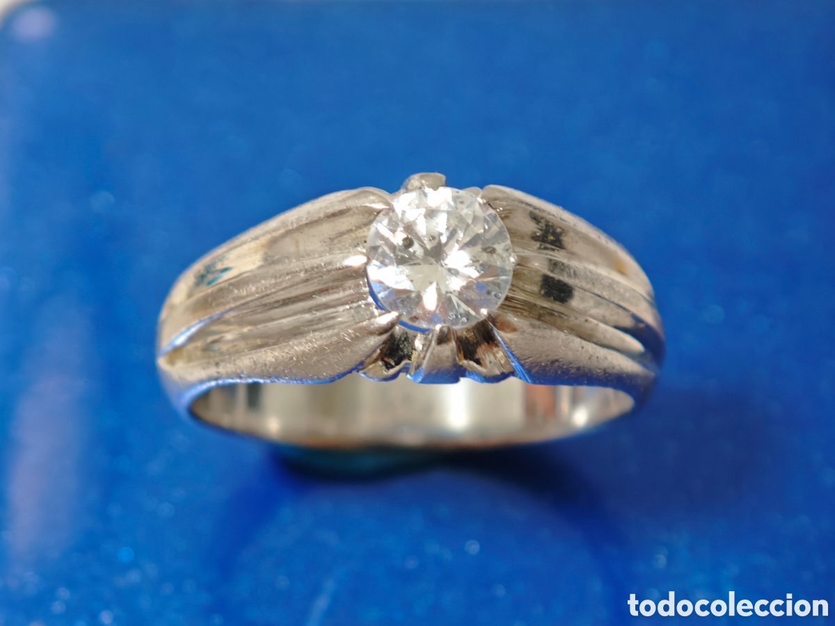 Joaillerie: ANILLO DE ORO BLANCO 18 K CON DIAMANTE 0,70 CT