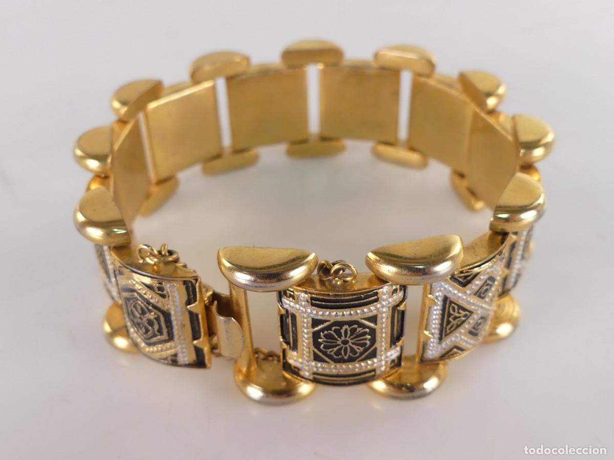 Joalharia: BONITA PULSERA DAMASQUINADA PRECIOSO DISE&Ntilde;O
