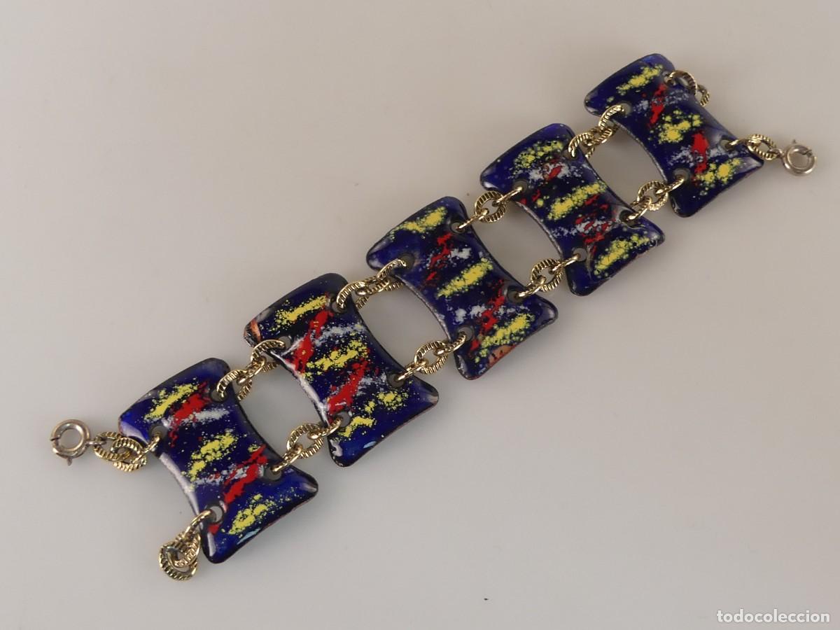 Joyeria: PRECIOSA PULSERA DE METAL Y ESMALTE BONITOS COLORES Y DISE&Ntilde;O
