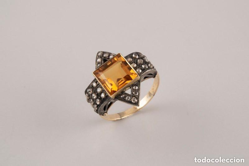 Joyeria: Sortija oro y diamantes naturales