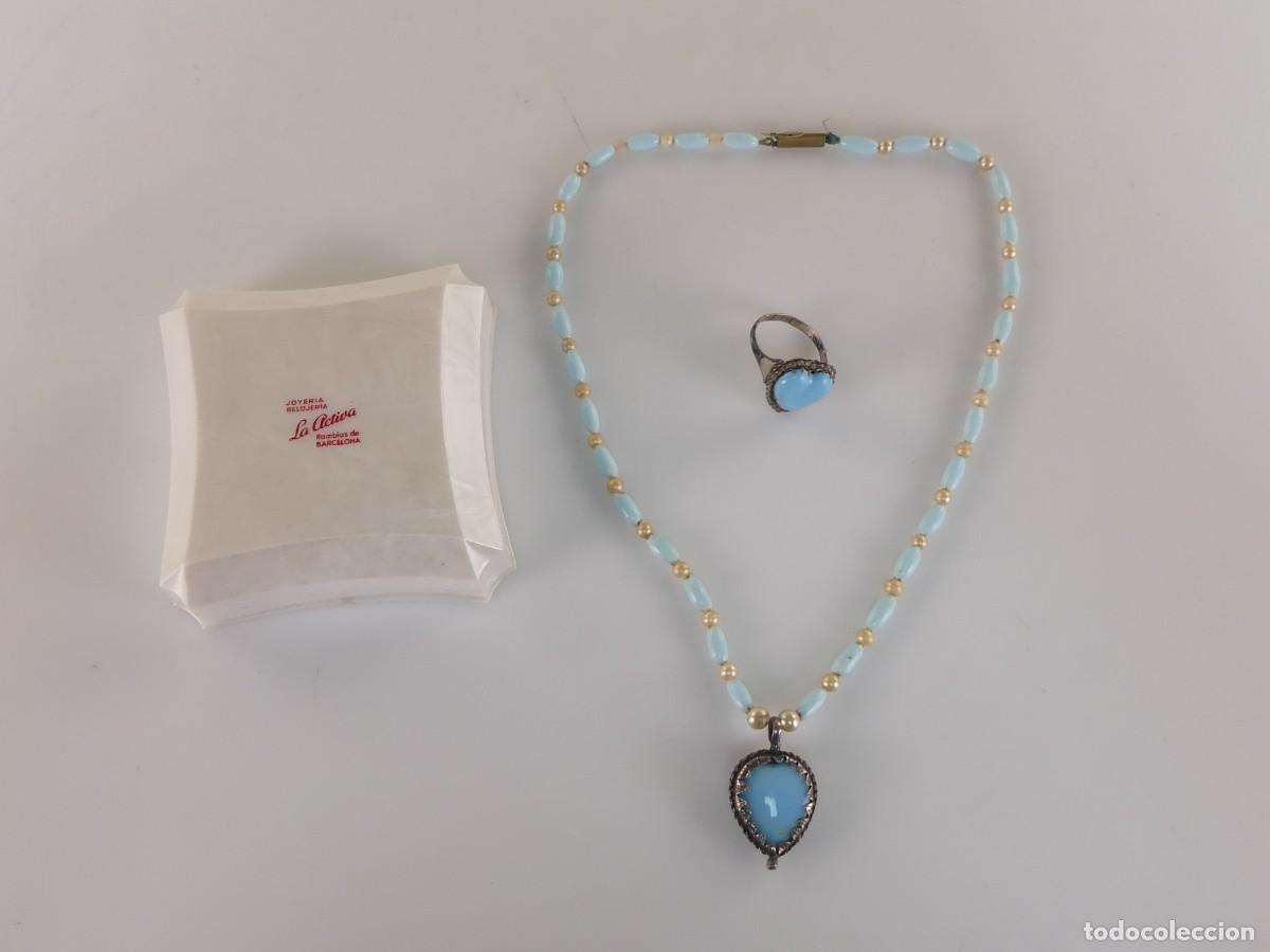 Joyeria: JUEGO DE COLLAR CON COLGANTE Y ANILLO BONITO DISE&Ntilde;O