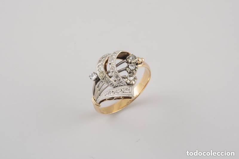 Joyeria: Sortija antigua oro y platino - Foto 1