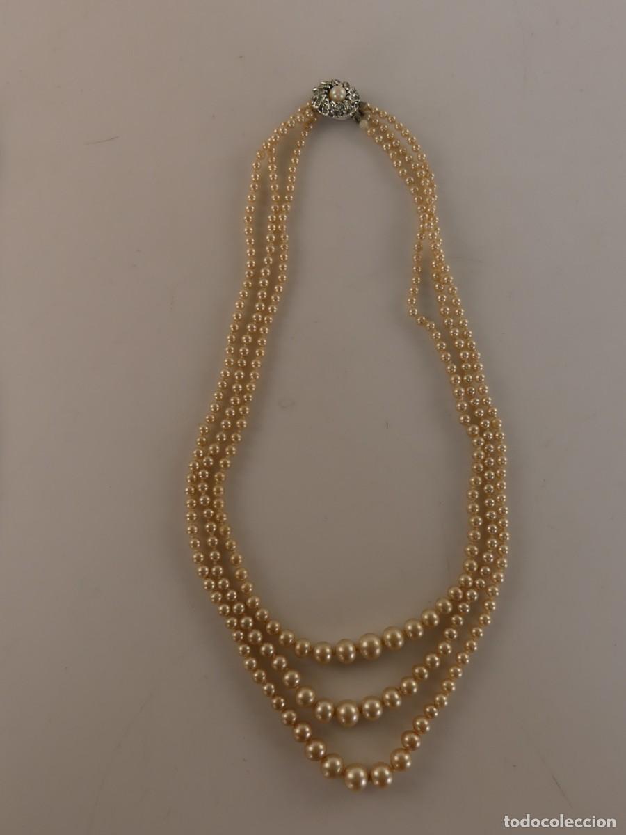 Joyeria: PRECIOSO COLLAR HECHO CON PERLAS CIERRE METALICO BONITO DISE&Ntilde;O