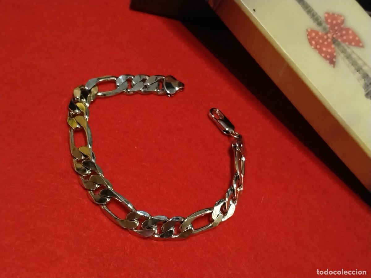 Joyeria: PRECIOSA PULSERA CUBANA EN GOLD FILLED 14K EN BLANCO