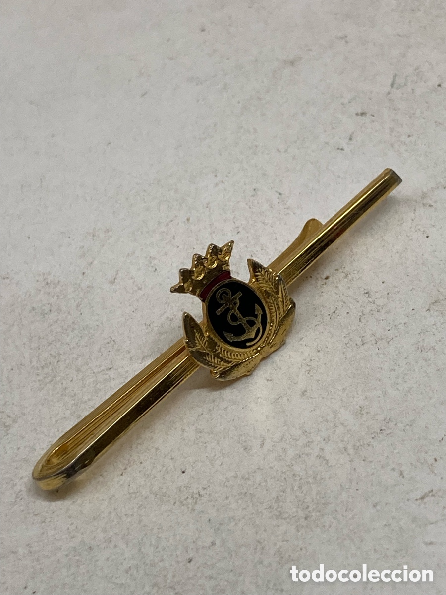 Joyeria: Pisa corbata dorado con el emblema de la Armada Espa&ntilde;ola B219