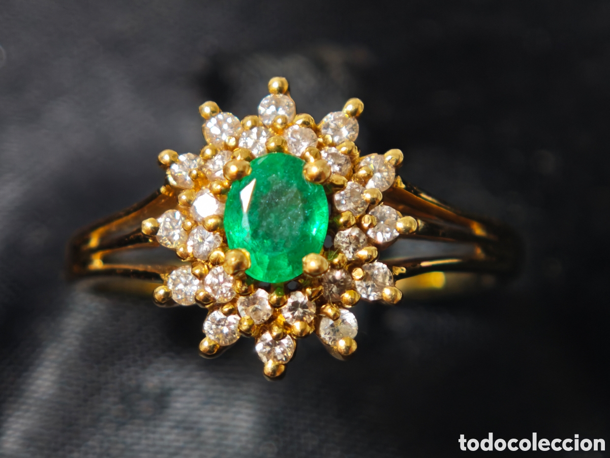 Joyeria: PRECIOSA SORTIJA DE ESMERALDA Y DIAMANTES - Foto 2