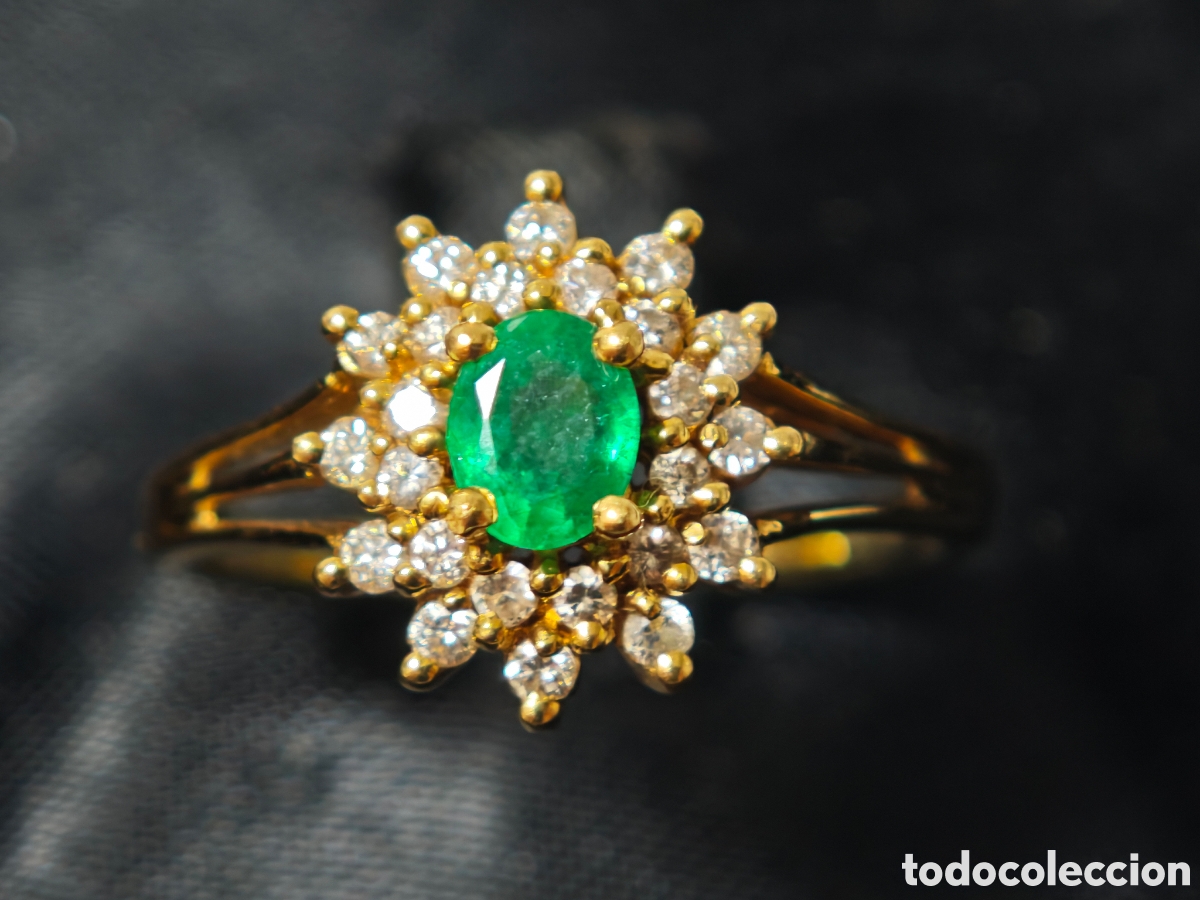 Joyeria: PRECIOSA SORTIJA DE ESMERALDA Y DIAMANTES - Foto 1