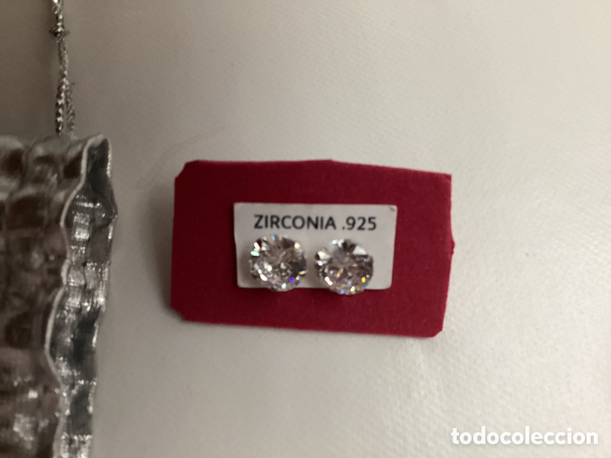 Joyeria: Pendientes de plata y circonitas.Sin estrenar