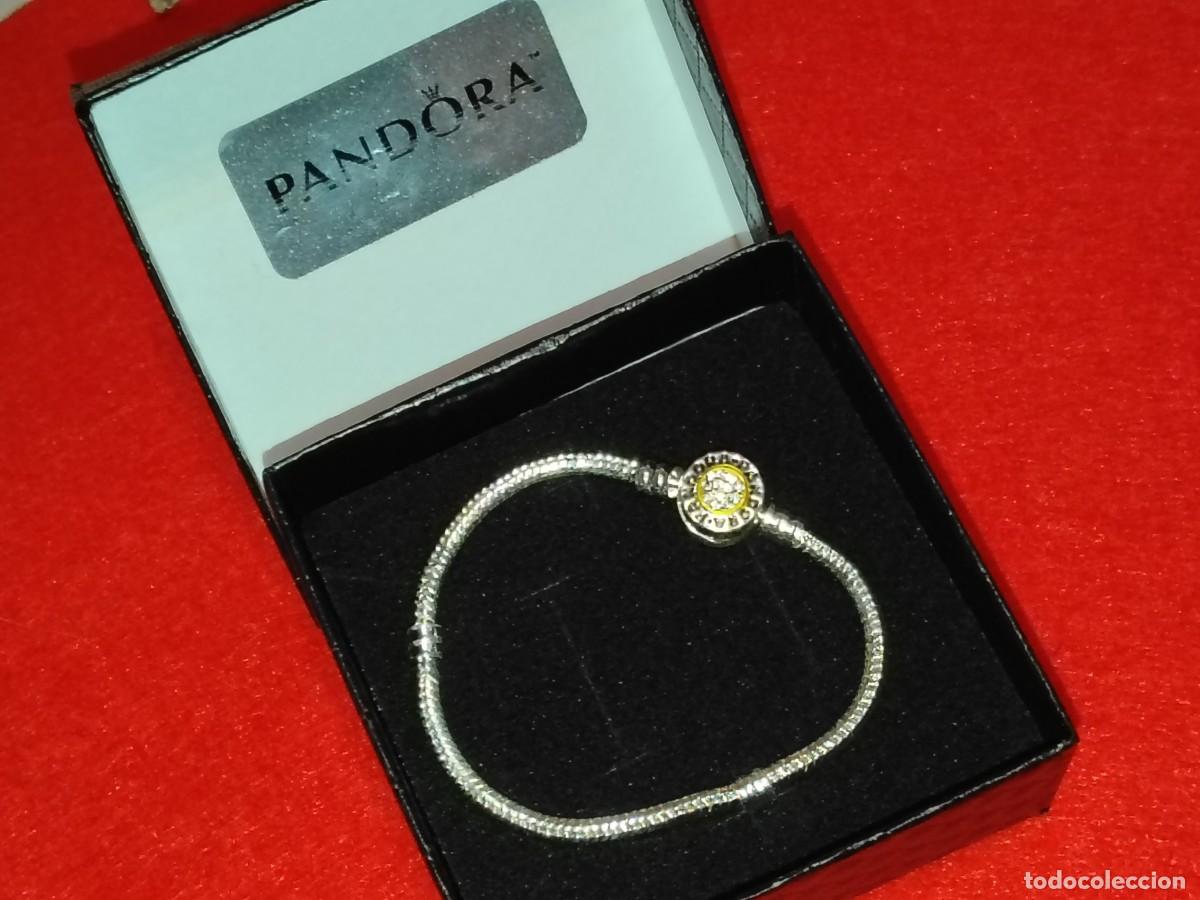 Joyeria: PULSERA PANDORA SACADA DE CAT&Aacute;LOGO CIERRE CON CIRCONITA CHAPADA EN PLATA (18 cm)