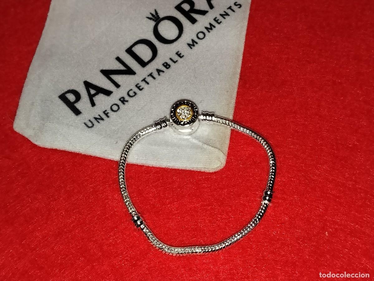 Joyeria: PULSERA PANDORA SACADA DE CAT&Aacute;LOGO CIERRE CON CIRCONITA CHAPADA EN PLATA (16 cm)